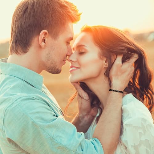 IEFLIFE Bracelet Gifts for Men Him - Silver/Black Stainless Steel Figaro Chain Bracelet Gifts for Son Grandson, Fathers Day Anniversary Birthday Gift for Men Husband, 7mm Width Bracelets Jewelry Gift4