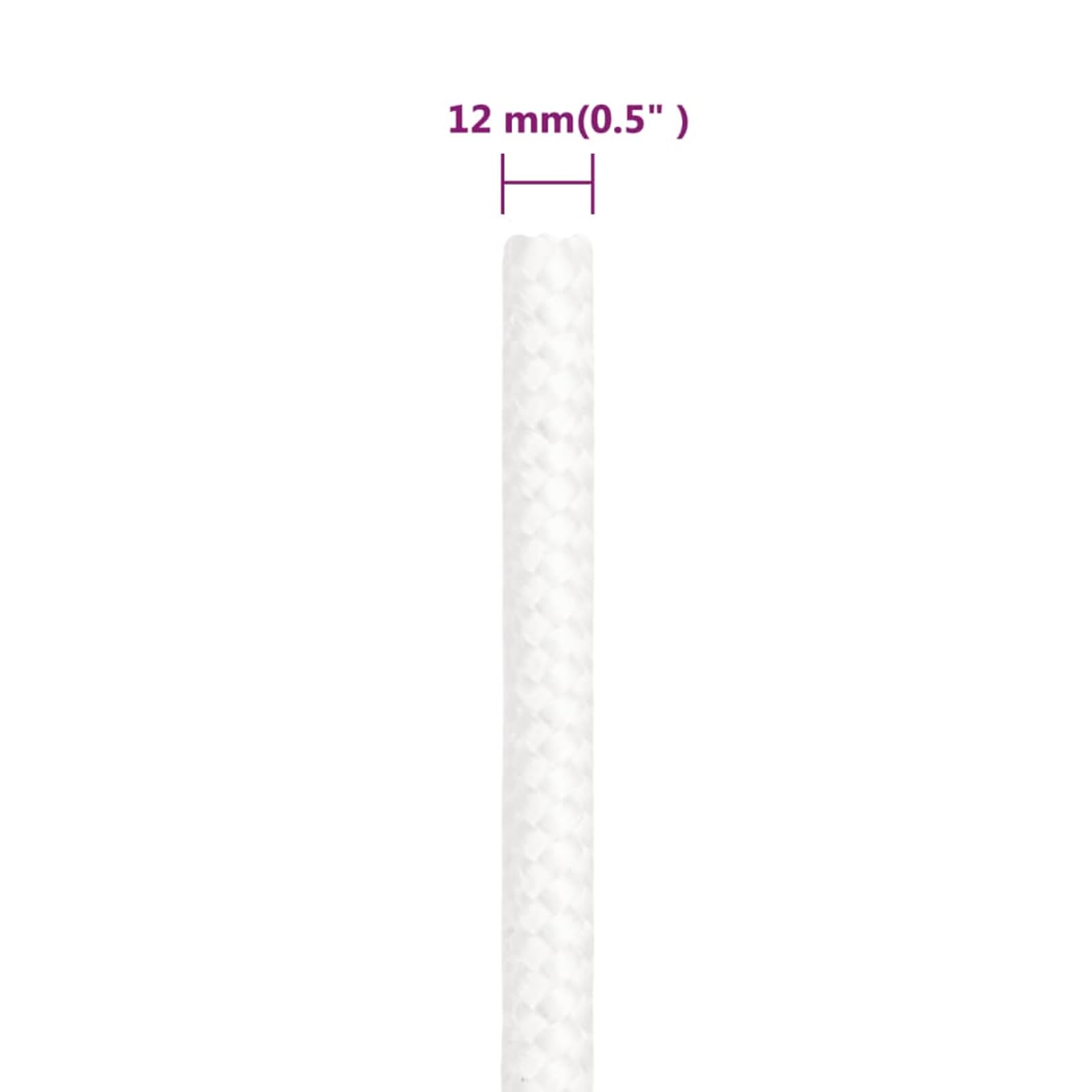 Cuerda de polipropileno de 12 mm y 250 m, duradera, fácil de anudar, para fijación de barcos y pesca