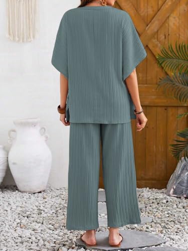 Image of TADKEE Women's Polyester Striped Co-ord set