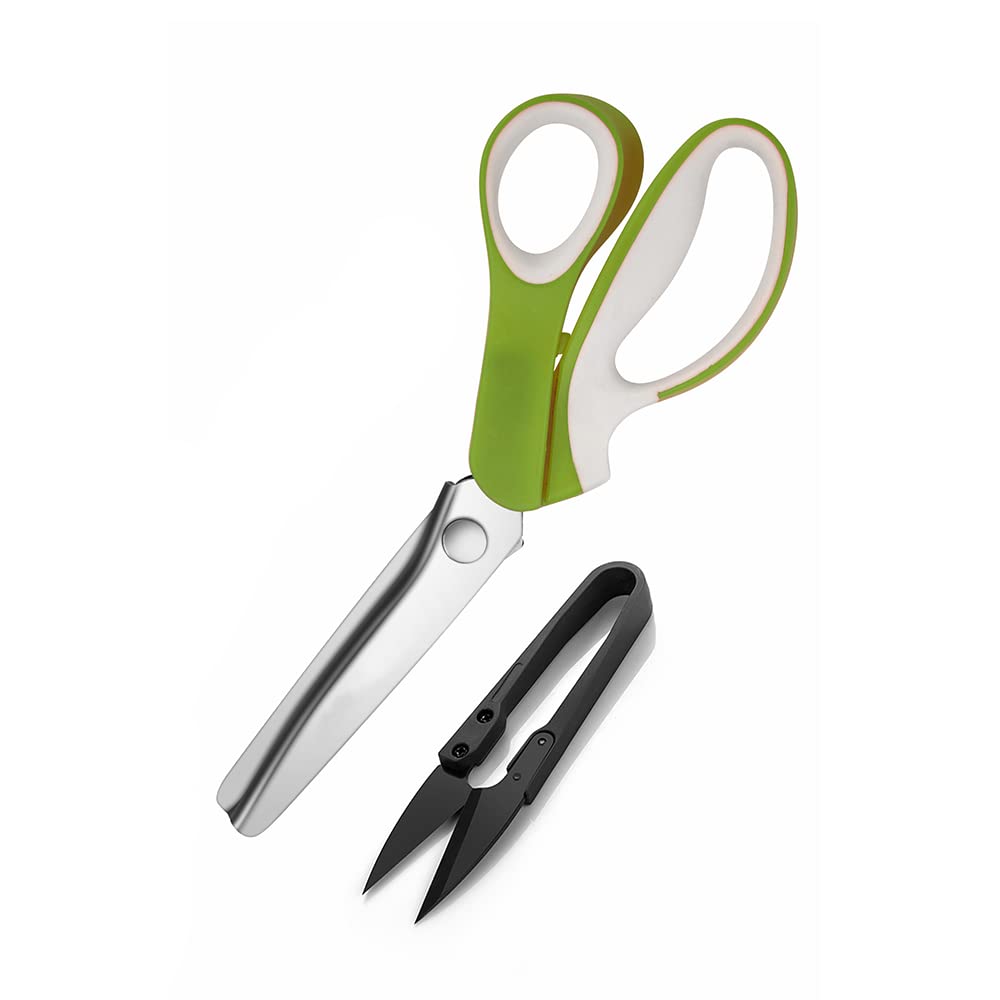 Astrowinter Green Pinking Shears By - Zig-Zag Scissor For Fabric Leather & Paper - Pinking Dressmaking Sewing Scissors Aw-046-Uk-B