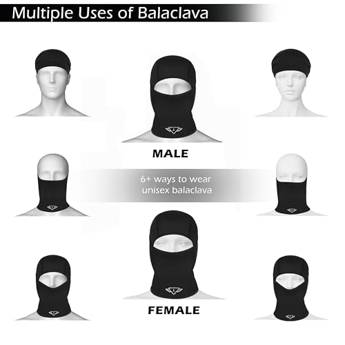 Image of Elastomeric Fibre Balaclava - Luxury Full Face Protection for The Modern Rider | Snow Sports Enthusiasts | Outdoor Training | Hiking & Adventure Sports | UPF 50+