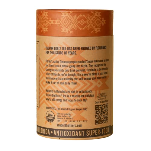 Fire Roasted Warrior’s Yaupon Tea – Yaupon Brothers – Wild-Crafted, Naturally Caffeinated – Antioxidant-Rich – Florida Grown Superfood – 16 Natural Fiber Tea Bags #TOP1