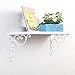 WINOMO Shelf Bracket Wall Mounted Scroll Shelf Brackets 4pcs (White)