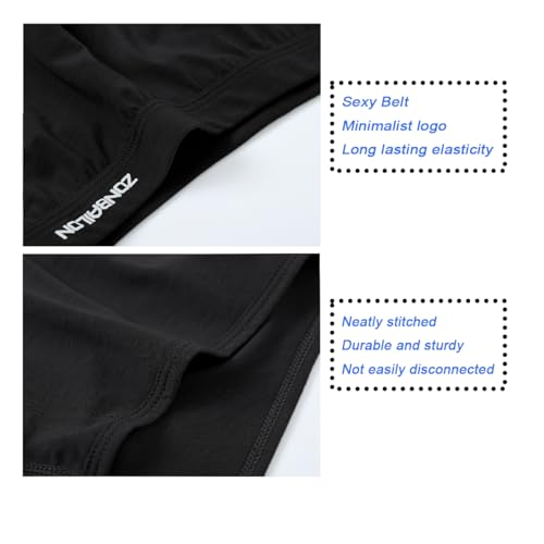 Men's Elephant Trunk Boxers Briefs Dual Pouch Bulge Shorts Sexy Trunks with Wide Waistband4