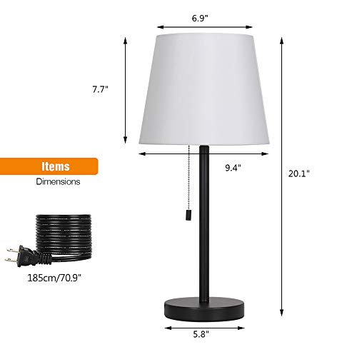Table lamp, Bedroom Lamps for nightstand Set of 2, Bedside Lamps for Bedside, Dresser, Coffee Table