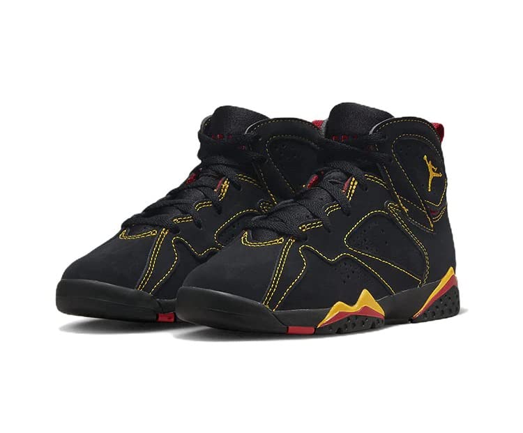 Little Kid's Jordan 7 Retro Citrus Black/Citrus-Varsity Red (DJ2778 081) - 2