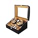 WYZXR Moteur Silencieux en Bois 4 + 6 boîtes de Rangement pour 10 Montres, Moteur de Remontoir de Montre