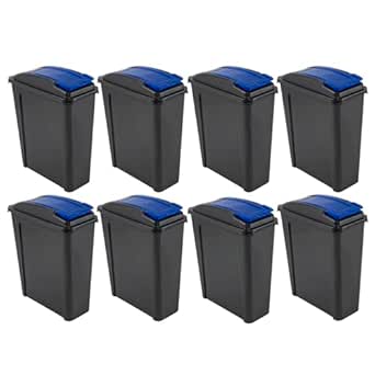 M1SS (Set Of 3) 25L Litre Plastic Indoor Outdoor Recycle Slimline