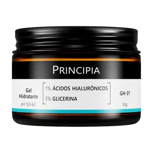 PRINCIPIA, Gel Hidratante Facial 1% Ácidos Hialurônicos + 5% Glicerina GH-01 com 50g