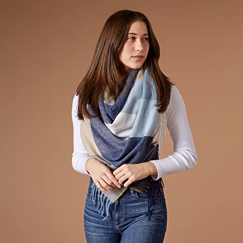 Hadley Wren Women's Plaid Blanket Scarf Collection4