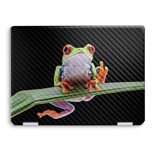 Image of MightySkins Carbon Fiber Skin Compatible with HP Spectre x360 14 inch (2022) Full Wrap Kit - Hangin Tree Frog | Protective, Durable Textured Carbon Fiber Finish | Easy to Apply | Made in The USA