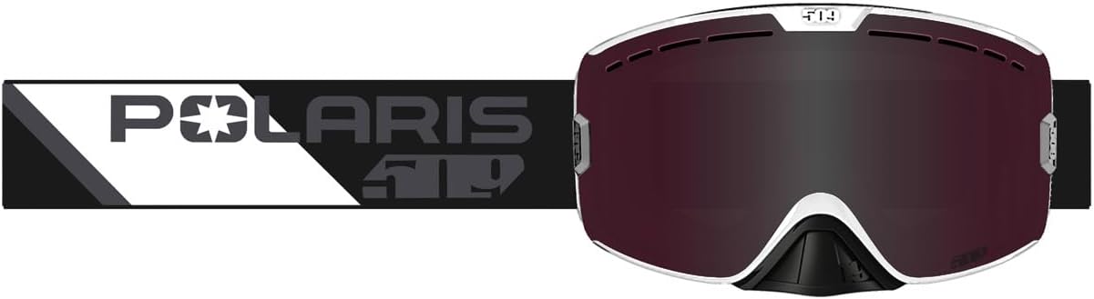 Polaris 509Â Kingpin Adult Adjustable Snow Goggles with Anti-Fog Coating, Off Road or Snow Goggles, Black/White, 2864544
