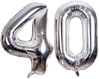 Palloncini Numeri 40 Anni 100CM- Palloncini Giganti Ideale Per Compleanno Elio Pallone