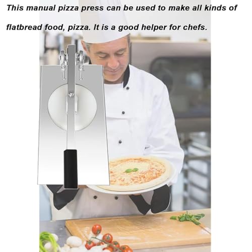 Sfogliatrice manuale per impasti e crosta di pizza, 18 cm, pressa manuale per pizza per casa e pizzerie, perfetta per negozi di torte, facile da usare, durevole e versatile