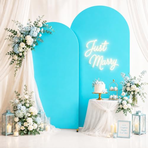 Image of 2 Pack Arch Backdrop Stand and Cover Set (7.2FT /6FT), Balloon Arch Stand