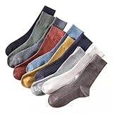 XIEXIEUS Calcetines Hombre Autumn Winter Fashion Cotton Women Women Socks Solid Long Calcetines-3 Pares De Colores Al Azar-Talla Única
