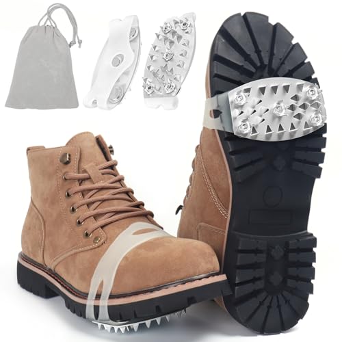 25-Spike Anti-Slip Ice Cleats with Easy On-Off