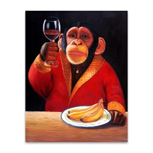 Affiches et impressions sur toile de singe chimpanzé pour salon 40x60