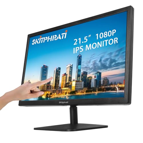 Image of SKitphrati 21.5 inch Monitor 1080P IPS 10-Point Touch with HDMI VGA Type-B | Touchscreen Monitor with 10-Points 75Hz VESA 100mm Support 178 Wide Viewing Angle