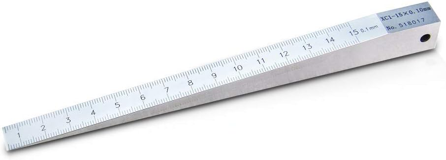 YUCHENGTECH Taper Gauge Gap Gage Welding Wedge Feeler Gauge Gap Feeler Wedge Gauge Gap Hole Measure Tool 1-15mm