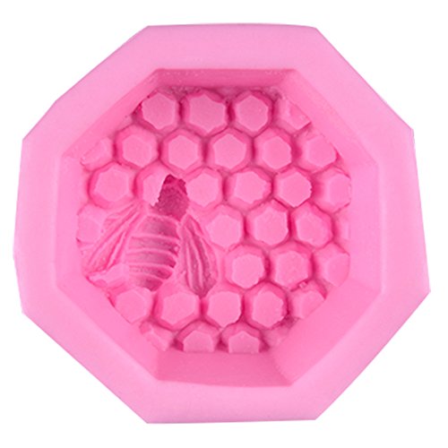 BAKER DEPOT Honeycomb Soft Silicone Mold for Soap Fondant Mold Beehive Handmade Soap Molds
