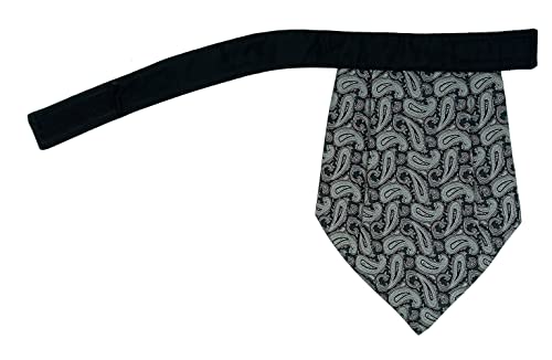 Image of formal cravat set for men with pocket square Men's Cravat Necktie, Self Design Microfiber Dark Multi color Free Size