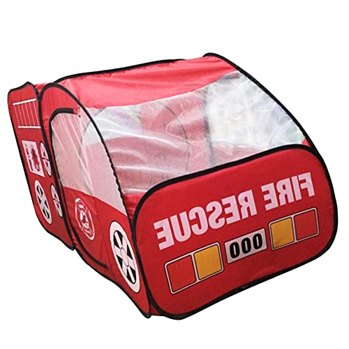 Image of Kids Childrens Playhouse Indoor Outdoor Pop Up Fire Truck Car Play Tent Toy | Play Tents | Tents, Tunnels & Playhuts | Outdoor Toys & Structures