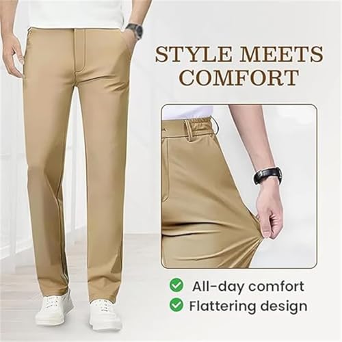Elitejoe Mens Pants, Caracomfy Pants, Stridecomfy - Men's Stretch Khaki Pants, Elastic Waistband Active Pants 5