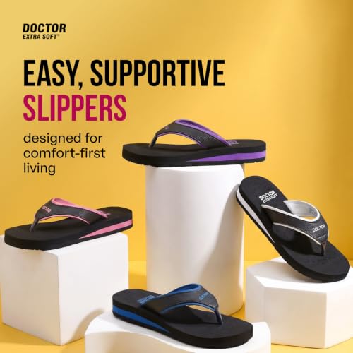 Image of DOCTOR EXTRA SOFT Care Diabetic Orthopedic Pregnancy Flat Super Comfort Dr Flipflops and House Slippers For Women's and Girl's