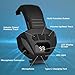Bluetooth 5.4 Adapter with Mic for Walker's Shooting Earmuffs, Rechargeable Wireless Receiver, Hands-Free Call, 50H Battery Life (Black)