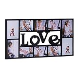 Einfache Nutzung: Kleine Klammern halten die rückseitigen Platten fest - Einfach nach außen drehen, Platte anheben und eigene Fotos einlegen - 2 Wandaufhängungen im Abstand von ca. 35 cm