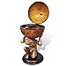 KCCLVER Globe Bar Wine Stand Atlas Design 16.5