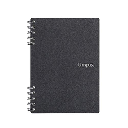 HJHJ Cuadernos Cuaderno con Espiral Bound, Cuadrícula/Horizontal Diario, Papel Grueso de Primera Calidad, Plata/Negro Hardcover Diario, el Caso de Office Business School blocs de Notas