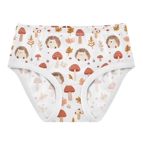 Little Girl Underwear Toddler Panties Kids Undies Hedgehogs Mushroom Soft Cotton Briefs 2T-8Y