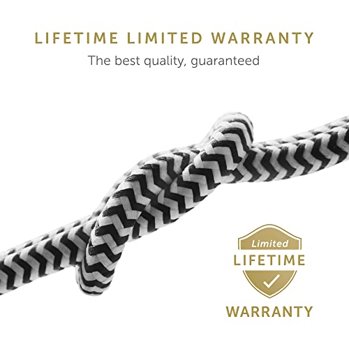 Native Union Belt Cable - 4Ft Ultra-Strong Reinforced [Mfi Certified] Durable Lightning To Usb Charging Cable With Leather Strap Compatible With Iphone/Ipad (Zebra) - Responsible Packaging #TOP5
