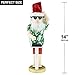 Clever Creations DJ Santa 14 Inch Traditional Wooden Nutcracker, Festive Christmas Décor for Shelves and Tables