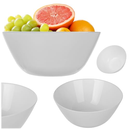 KADAX Set di ciotole per insalata, ø 18 cm, ciotola per cereali, ciotole per insalata bianca, ciotola per zuppa, cereali, insalata (3 pezzi)