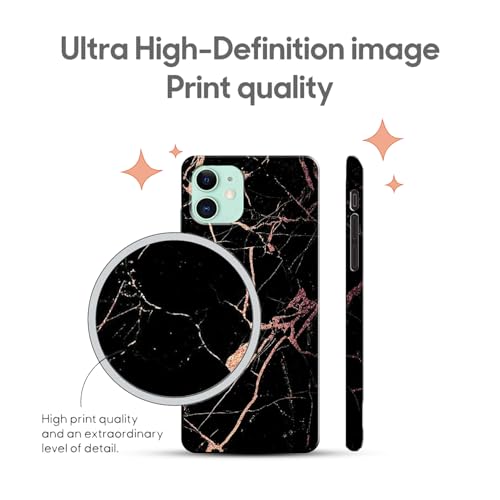 Image of COLORflow Back Cover Compatible with iPhone 11 | Beautiful Black Golden Marble | Designer Printed Hard CASE Bumper Back Cover Compatible with iPhone 11