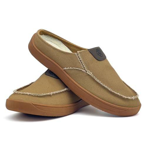 Men's Slip-on Shoes Wide Loafers Casual Winter Fuzzy Comfy Warm Slippers Walking Driving Shoes4