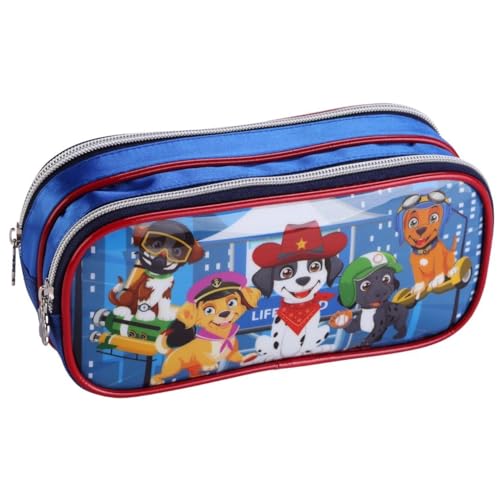 Estojo Escolar 2 Compartimentos com Zíper Espaçosos, Material Resistente com Forro Reforçado, P/Lápis Caneta Borracha, Estampa Personagem (Estojo Personagem)