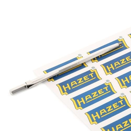 Foto von HAZET 2150-1 Reißnadel mit praktischem Befestigungsclip - zum Anreißen von Metallen und Werkstoffen mit glatten Oberflächen I 150mm lang I stabiles Hartmetall für langlebigen Einsatz