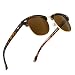 SUNGAIT Classic Half Frame Retro Sunglasses with Polarized Lens