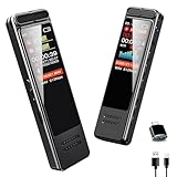 【2025年業界革新版＆超長連続102時間録音】 QZT ボイスレコーダー ICレコーダー 64GB 録音機 超小型 長時間録音 四倍大容量1050mAhバッテリー 最大4552時間録音保存 720日待機 1.47インチカラー液晶 3072kbps PCM無損失録音 DSP+10段階 簡単操作 定時録音 変速再生 小型・軽量 VOR自動音声検知 パスワード保護 OTG機能 Type-C充電