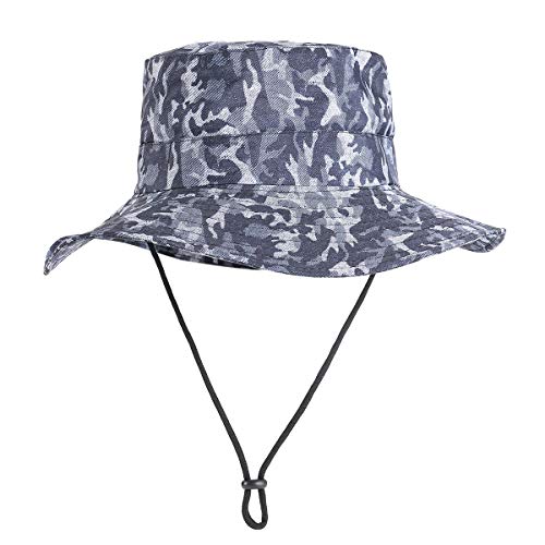 Outdoor Sun Hat, Waterproof Fishing Hat Sun Protection Summer Boonie for Man and Women Foldable Bucket Hat for Hiking (Camouflage G Unisex)
