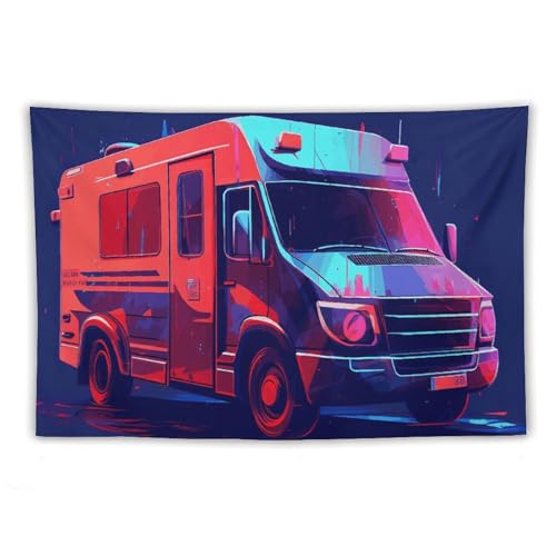 Tapisserie murale silhouette voiture violette 152x228cm pour salon et chambre