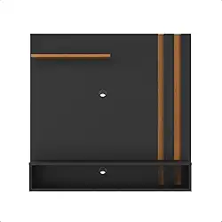 Painel Light para TV de 32 Polegadas - Ideal para Sala e Quarto (Preto/Freijo)