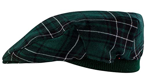 Casquette Plate Motif Tartan MacLean Hunting Homme Femme Chapeau Écossais Ajustable