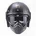 MRDEAR Casque Scooter Demi Homme Rétro avec Visière Lunettes Masque, Fait Main/Cuir PU, Casque Moto Jet Vintage Casque Ouvert Intégral Adulte Chopper Biker Pilot, 4 Couleurs,A,M