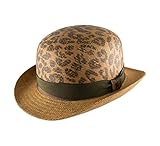50% lino - 50% paja papel Alfonso D\'Este - Sombrero Bombín Carmelo Carta - Talla L