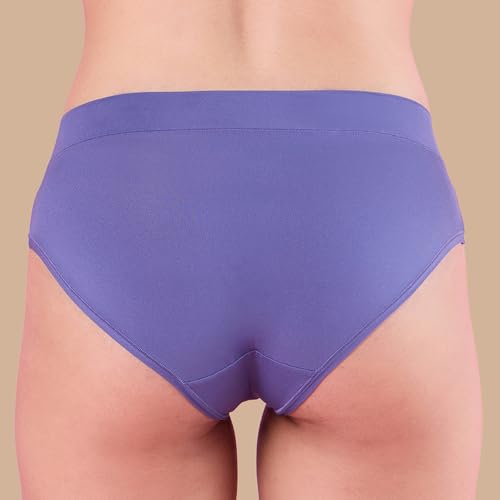 Image of NYKD Women's Ultimate Comfort and Flexibility: Elastic-Free Stretch Panties that Adapt and Delight, Mark-Free Waistband | Slip On | Mid Waist | Full Coverage | Solid - NYP342